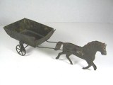 Antique 1880s George Brown Tin HORSE DRAWN DUMP CART